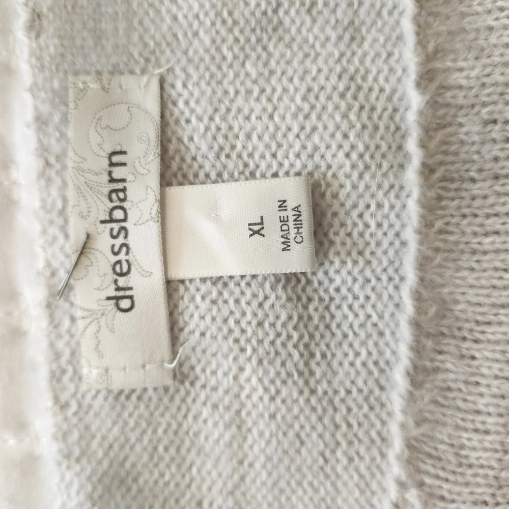 DRESS BARN WOMEN'S LILAC AND GRAY STRIPED SOFT SWEATER SIZE XL